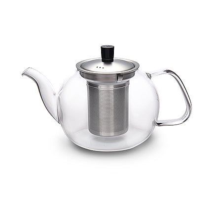 30oz Glass Teapot Classic Round With Stainless Steel Infuser